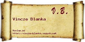 Vincze Blanka névjegykártya